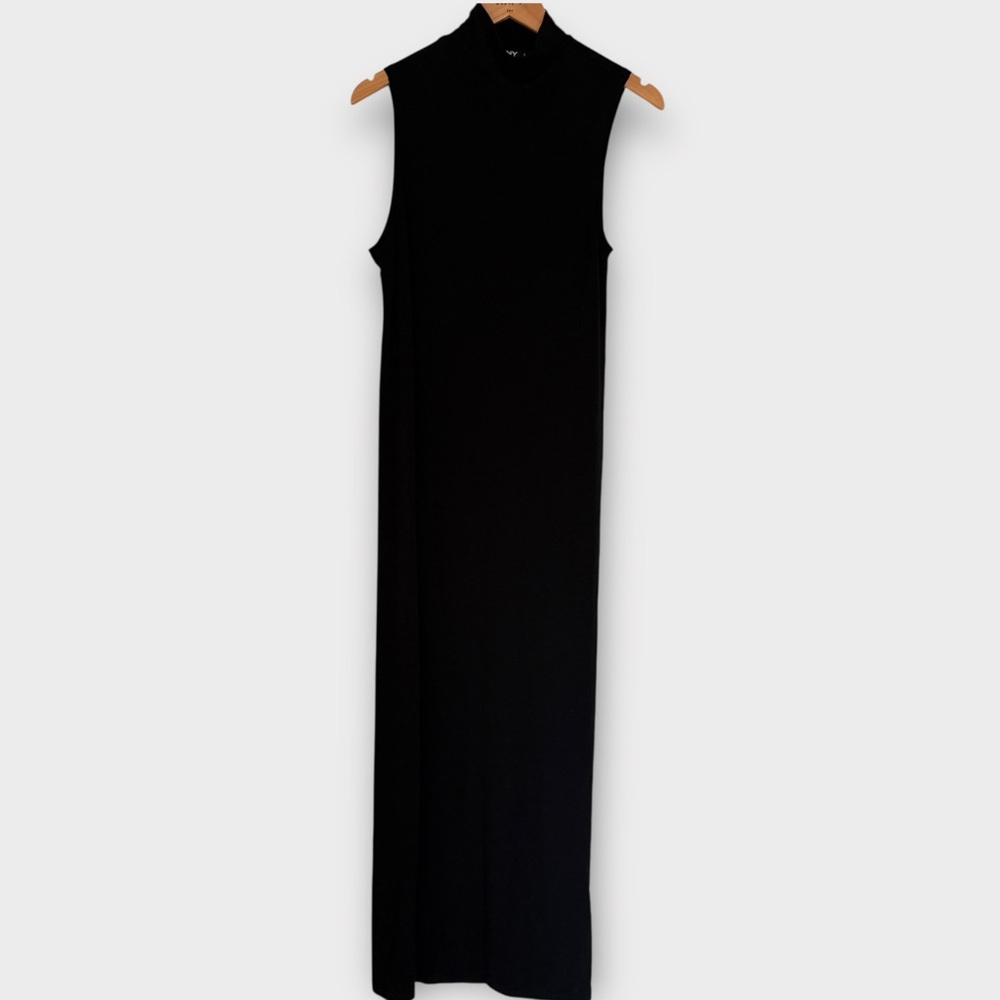 DKNY Black Sleeveless Mock Neck Maxi Dress – Size L - Picture 5 of 9